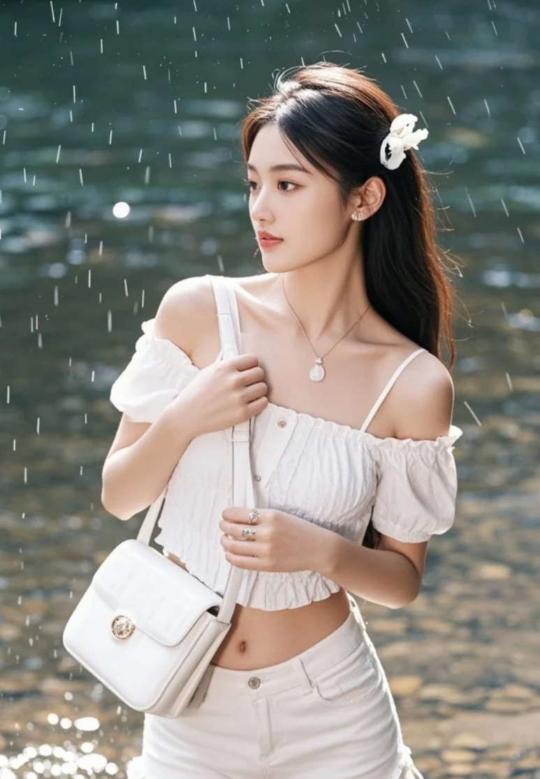 溪流如练，美人如歌，天地静默