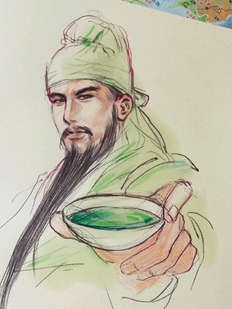 风油精滴纸上可以变关公 ​​​