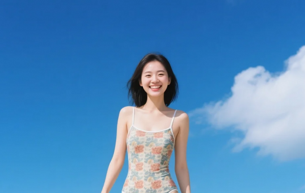 泳装与蓝天的完美邂逅，你不来看看吗？