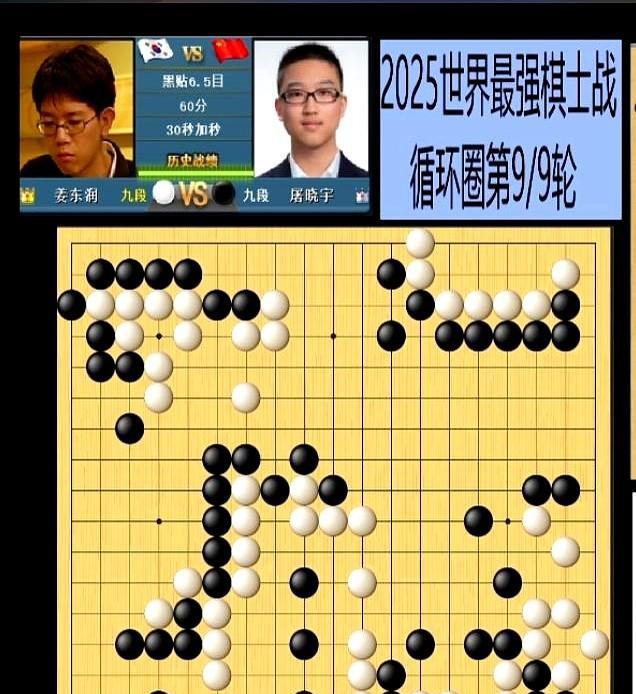 围棋最强棋士循环赛第九轮，最新赛况
本轮申旻埈已经赛完轮空。
焦点战还得看党毅飞