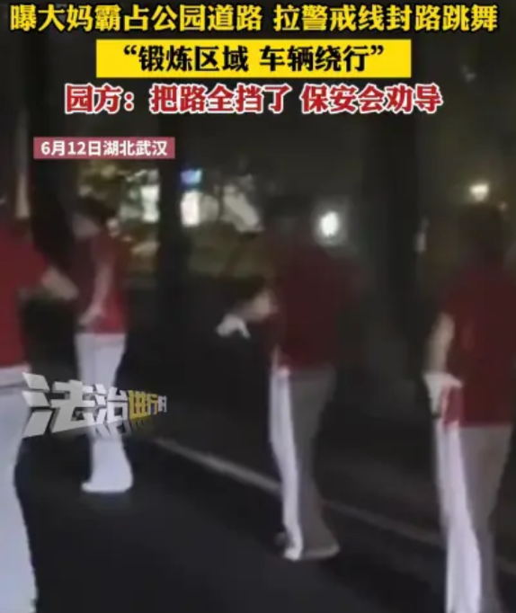 “必须讨个说法！”6月12日晚，武汉一市民途径某公园时发现，前方的道路被人用共享