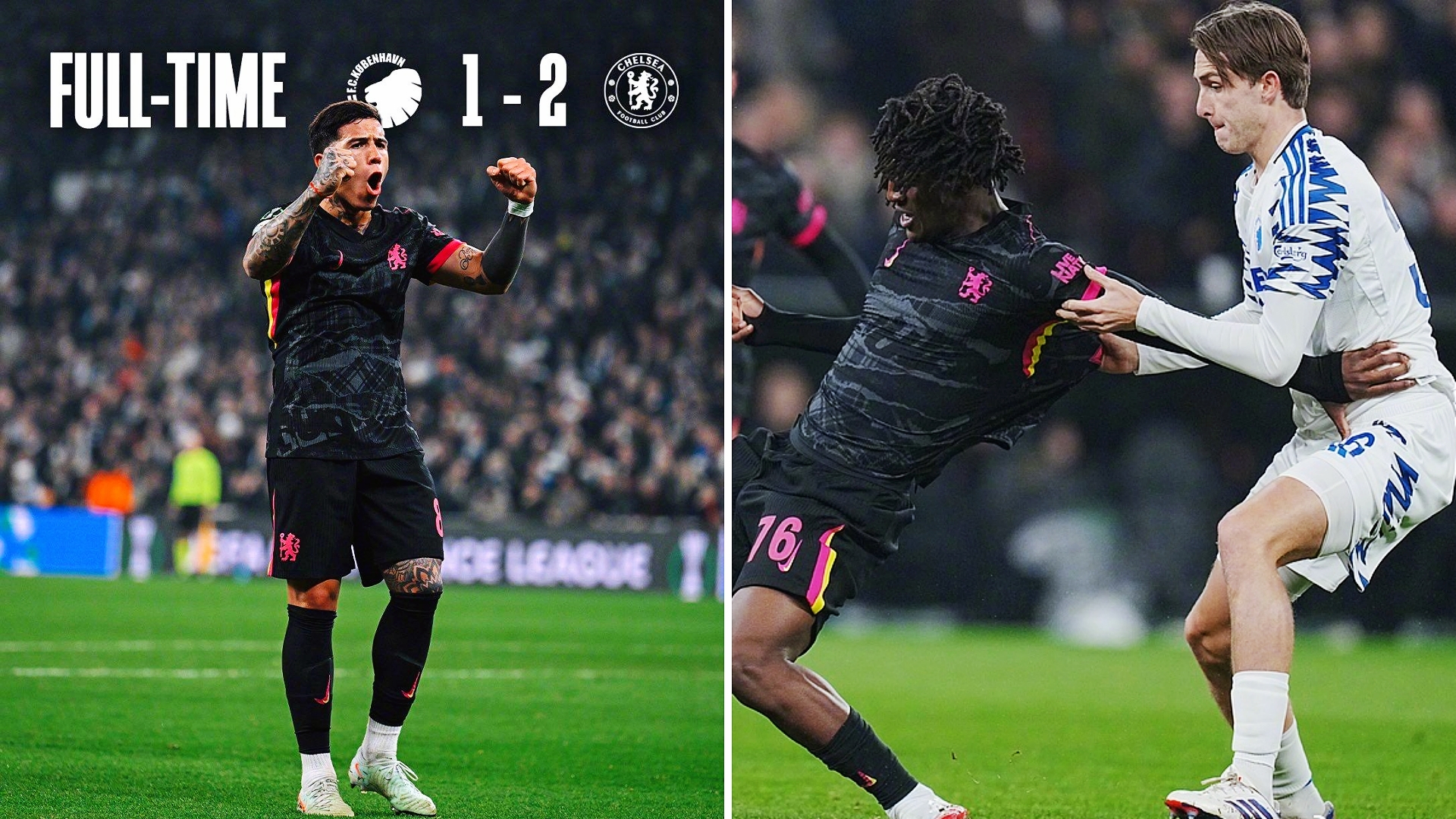 欧协联：切尔西客场2-1击败哥本哈根，终结客场4连败。
里斯-詹姆斯远射破门打破
