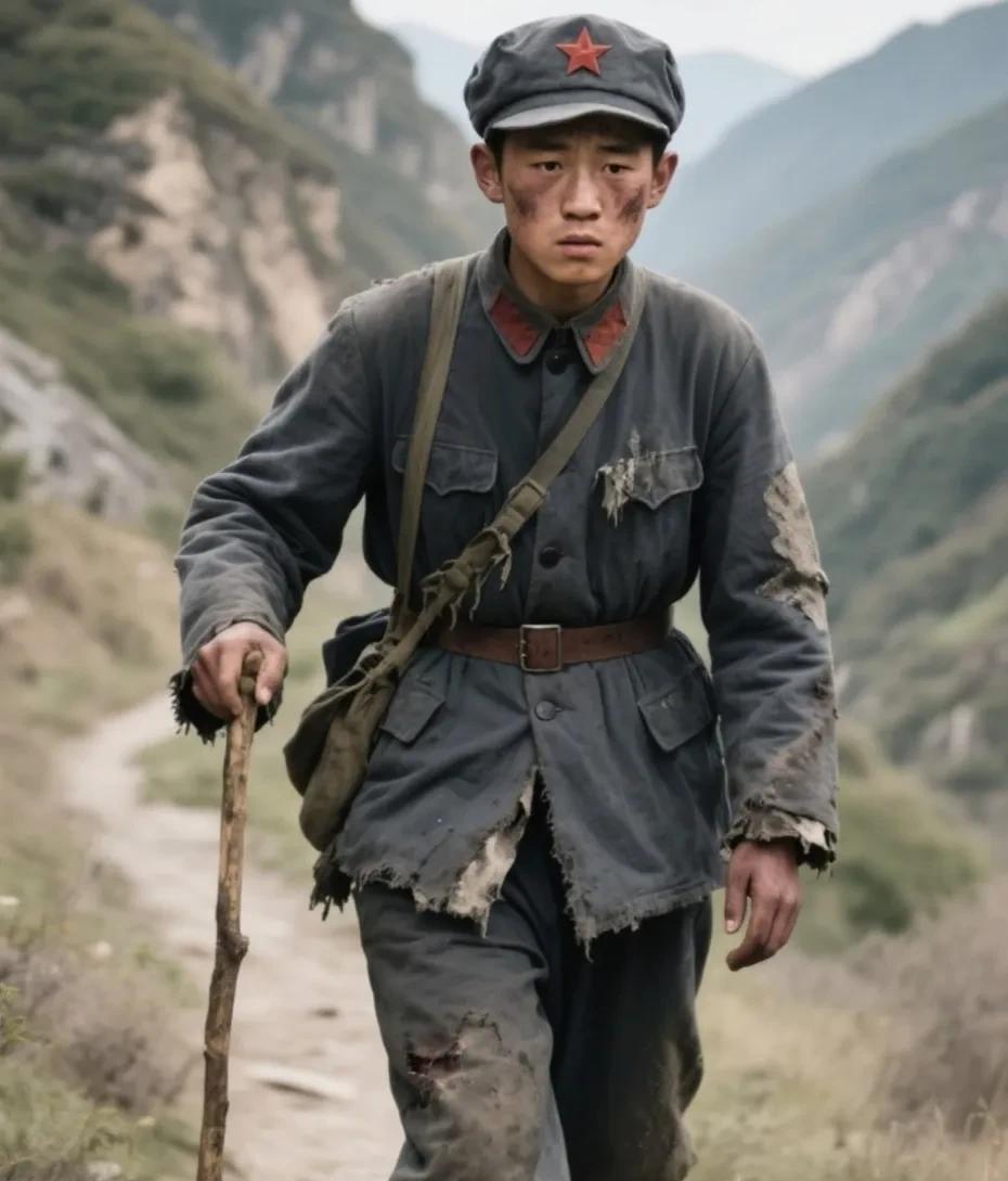 1937年，两个马家军骑兵拦住了一名失散的西路军战士，搜身后要拖他去活埋。一地主