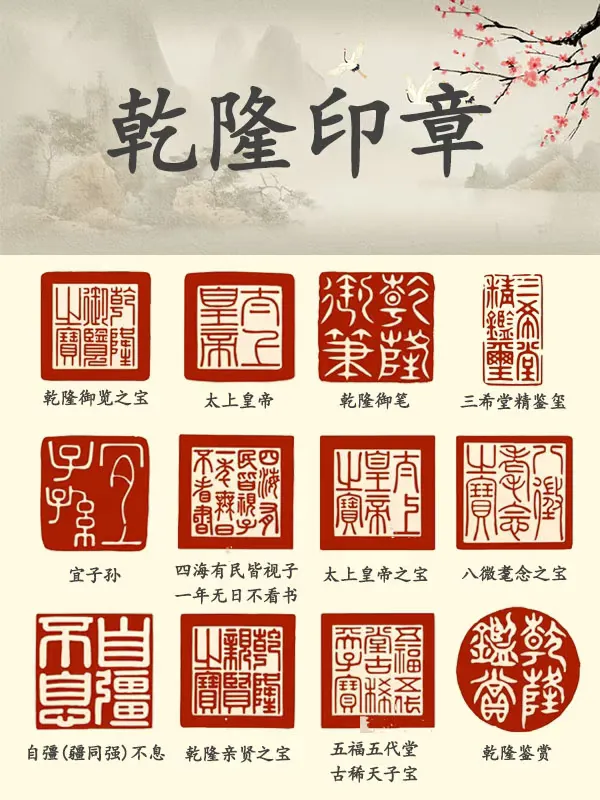 盖章狂魔乾隆，一个人有这么多章