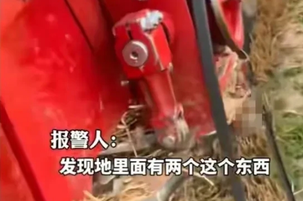 咔嚓——一声刺耳的金属断裂声，农机突然卡死，麦田里竟出现两根寒光闪闪的钢筋！这不