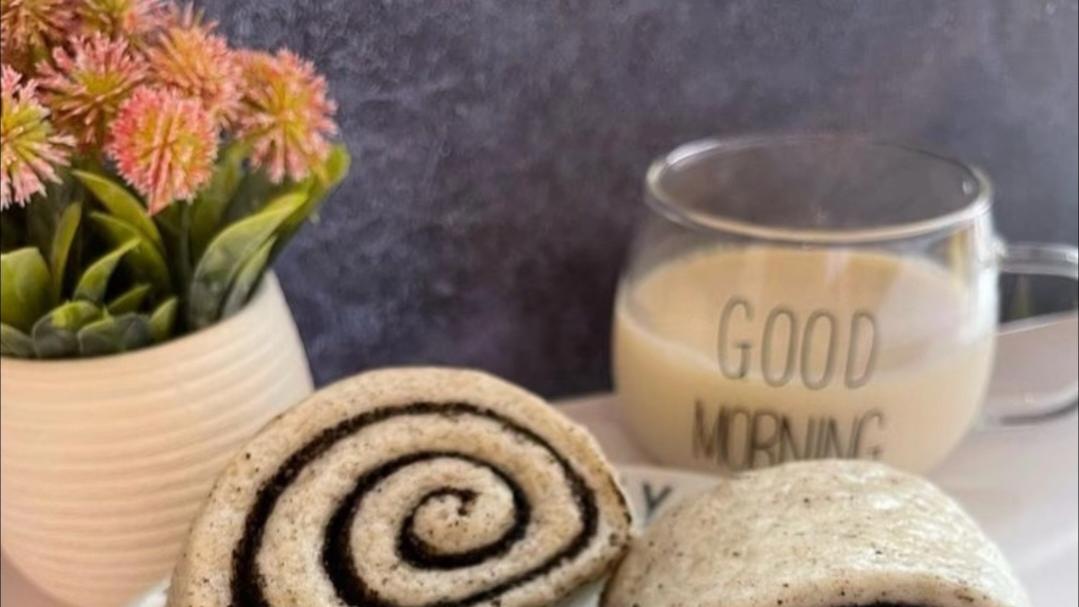 速学！黑芝麻馒头卷超简单做法，香到犯规，一口咬出满满幸福感！