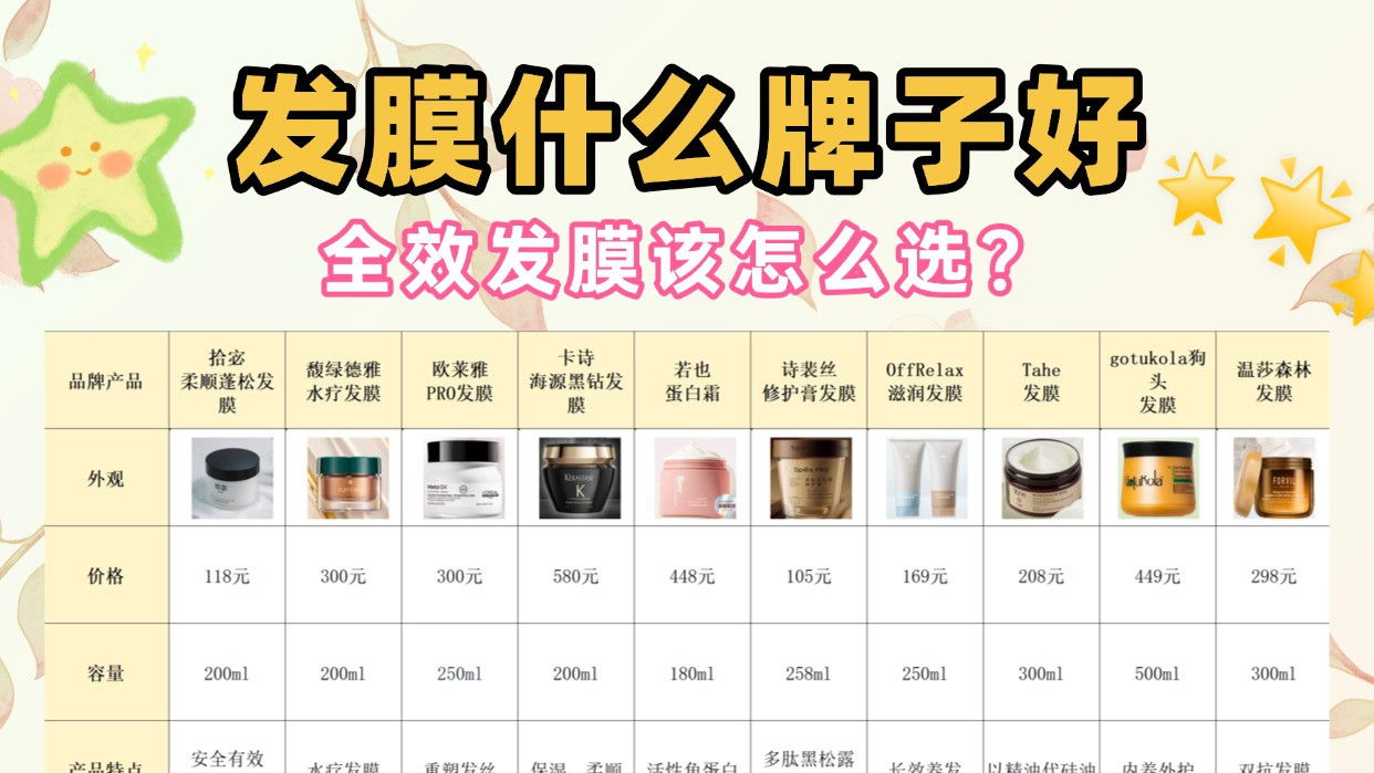 全效发膜该怎么选？发膜什么牌子好？正品全款性能对决！