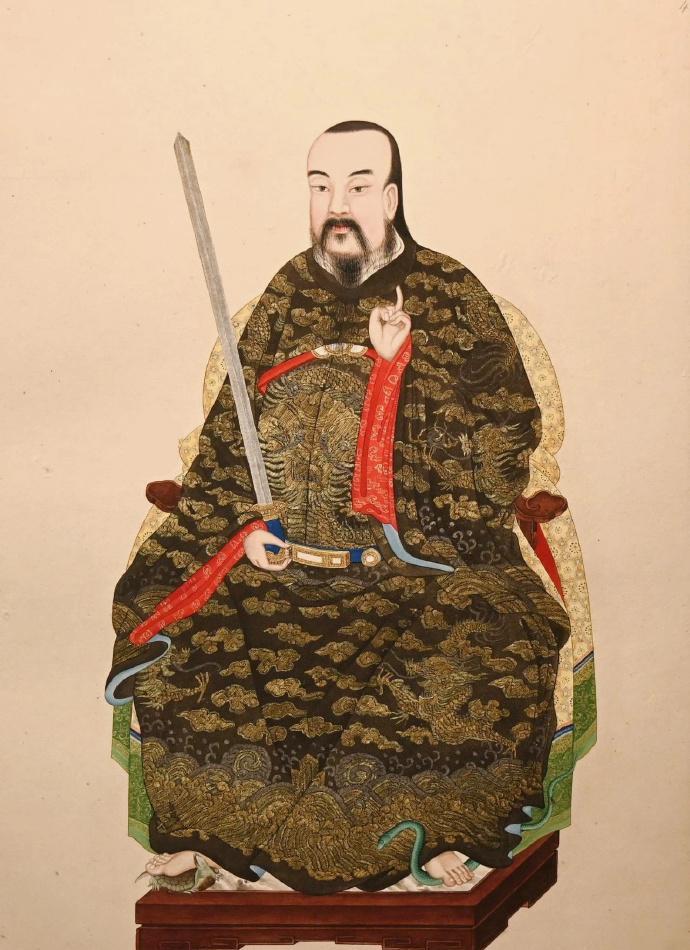 原来清代的真武大帝和太上老君长这个样子#古画精品分享#