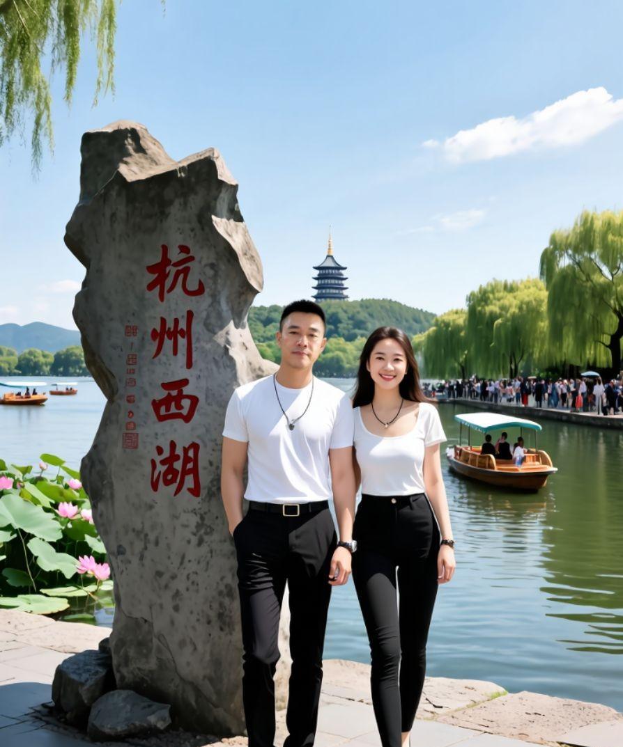 西湖留念