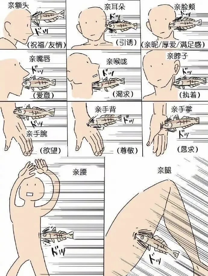 亲吻不同部位代表原来是这个不过还不是很齐全哦