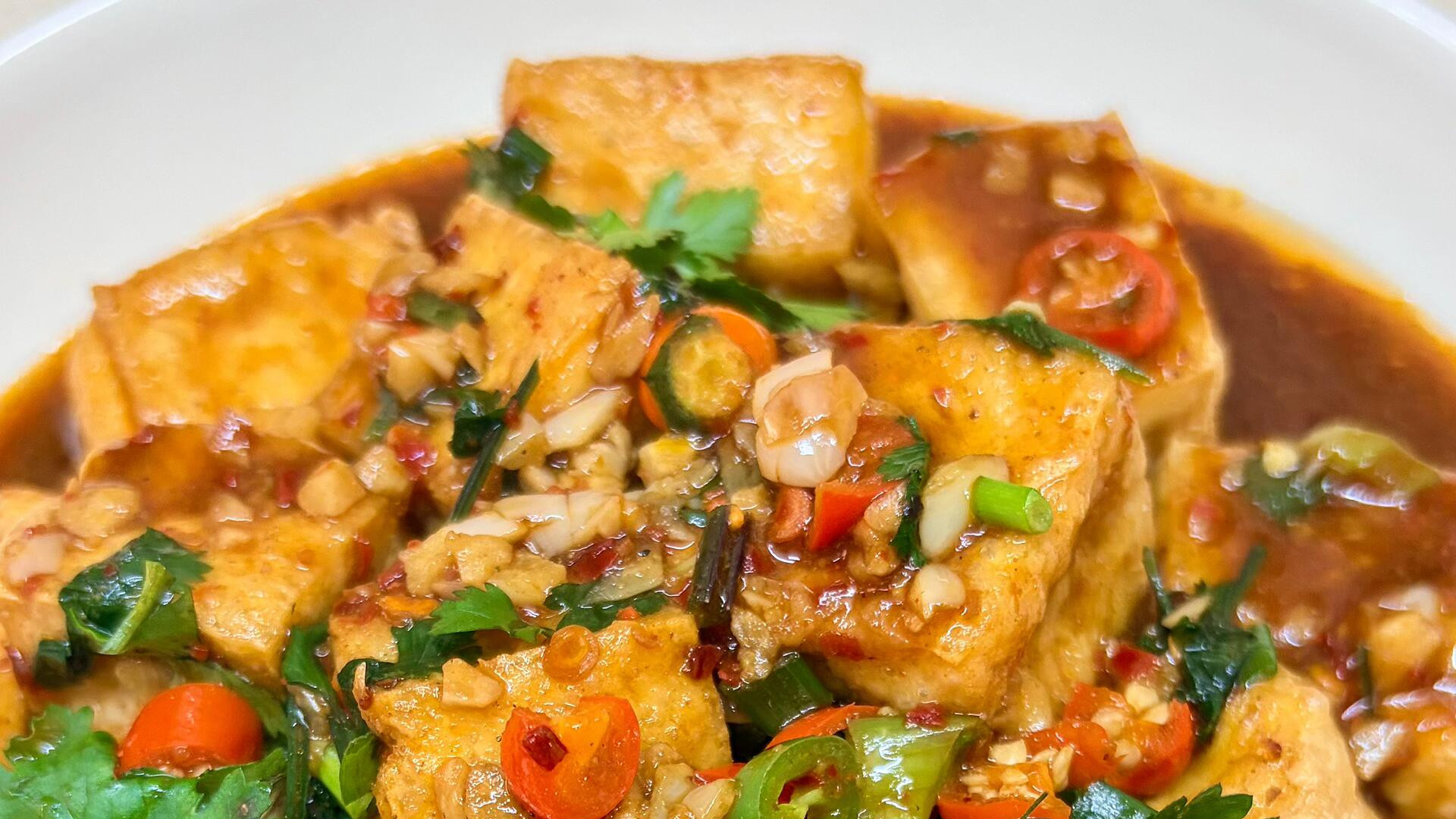 香辣过瘾，浇汁豆腐的家常诱惑