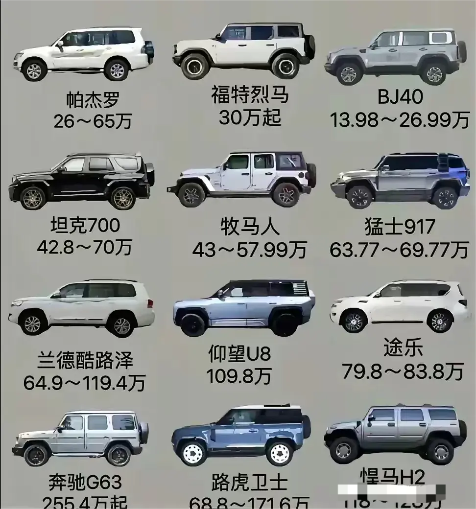 这些硬派越野谁最强？谁是你的菜？