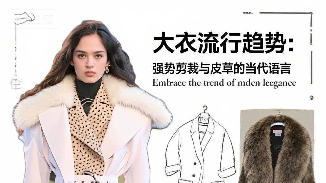 大衣流行趋势：强势剪裁与皮草的当代语言