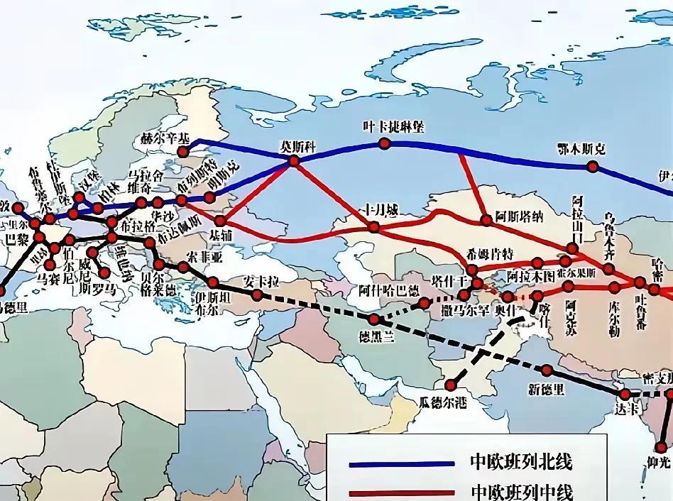 鸡蛋从来不放在一个篮子里。中国早就料到有一天波兰人闹别扭，不让过境如何办，北线不