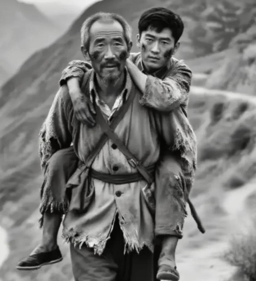 1937年，马家军强迫十几个西路军伤员上了马车，准备摸黑去活埋。一警察趁其不备，