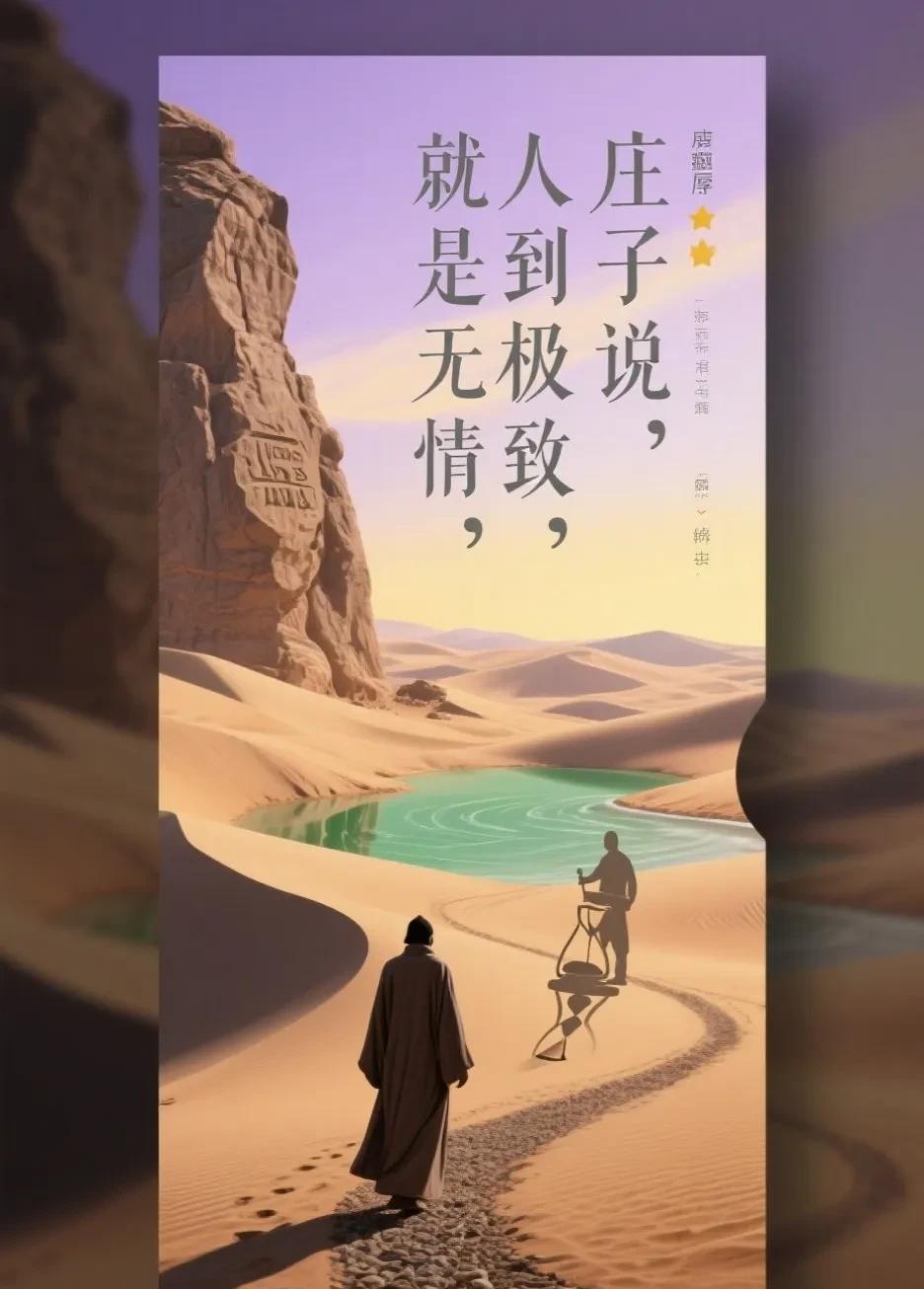 庄子说，越是极致的人，越无情。
很多人人把“无情”误解为冷漠自私、六亲不认，庄子