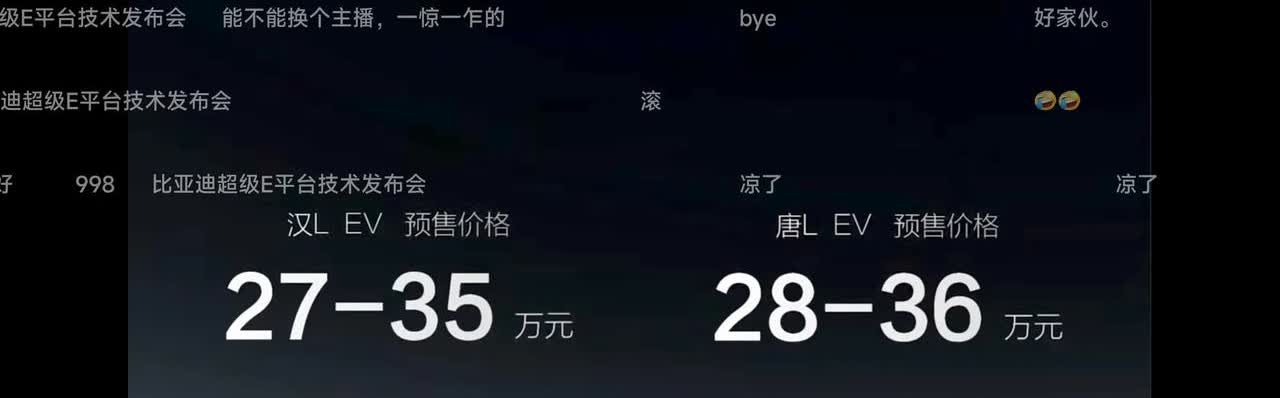 比亚迪汉L ev和唐L ev估计会凉凉

1.比亚迪汉l和唐l真的是天价呀。