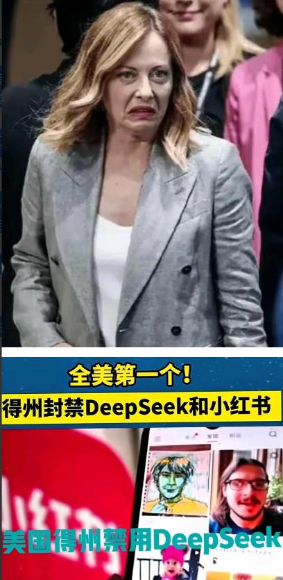 意大利高兴坏了！终于看到有人接棒封禁Deepseek，他的愚蠢被美得州超越！

