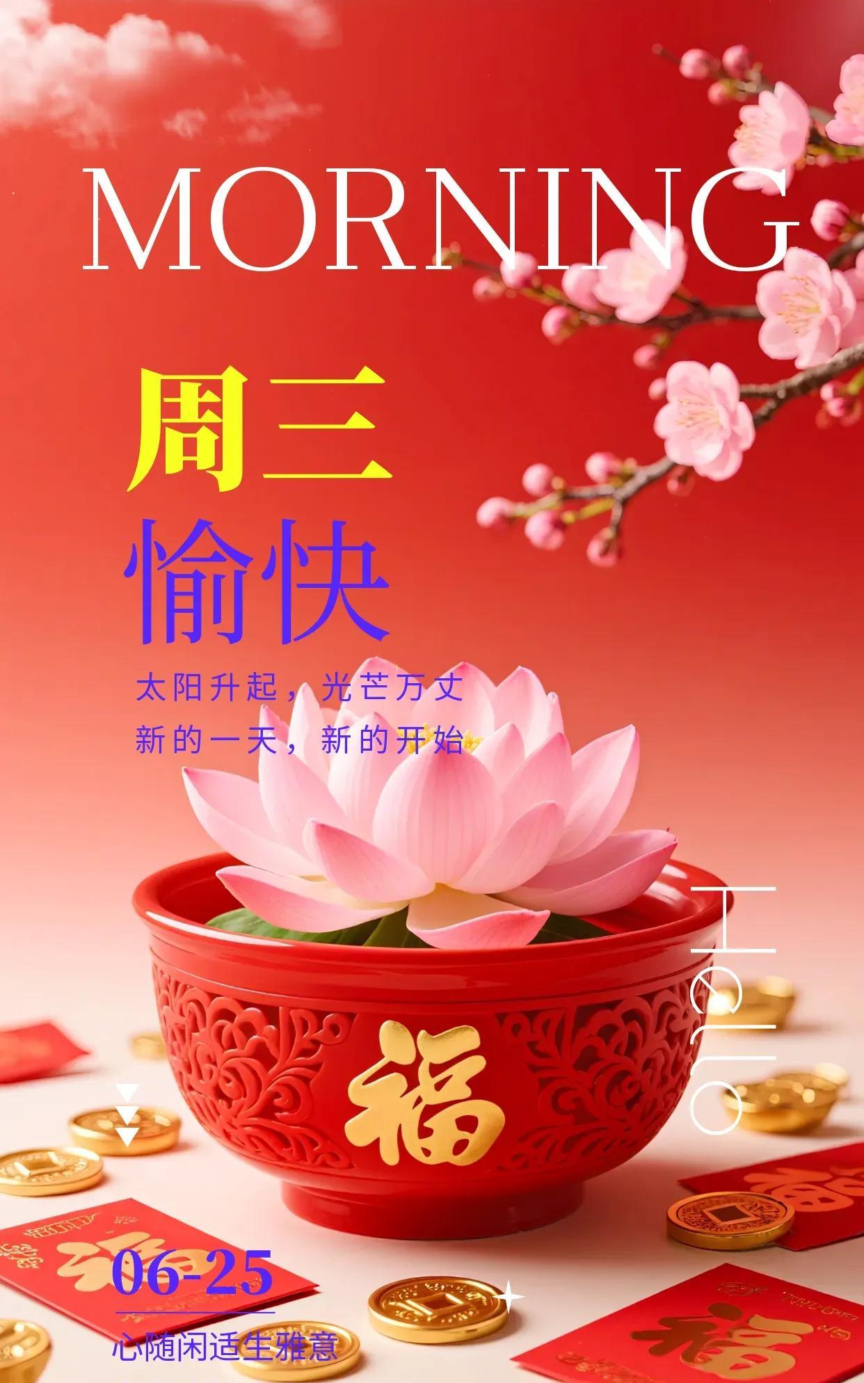 时光如诗，岁月悠长。一季一景，一刻一欢，顺遂如意，继续相伴。隔屏送上一声早安，情