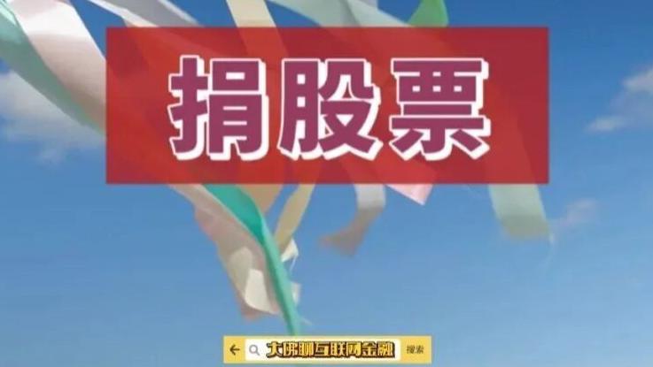 这次是捐股票！