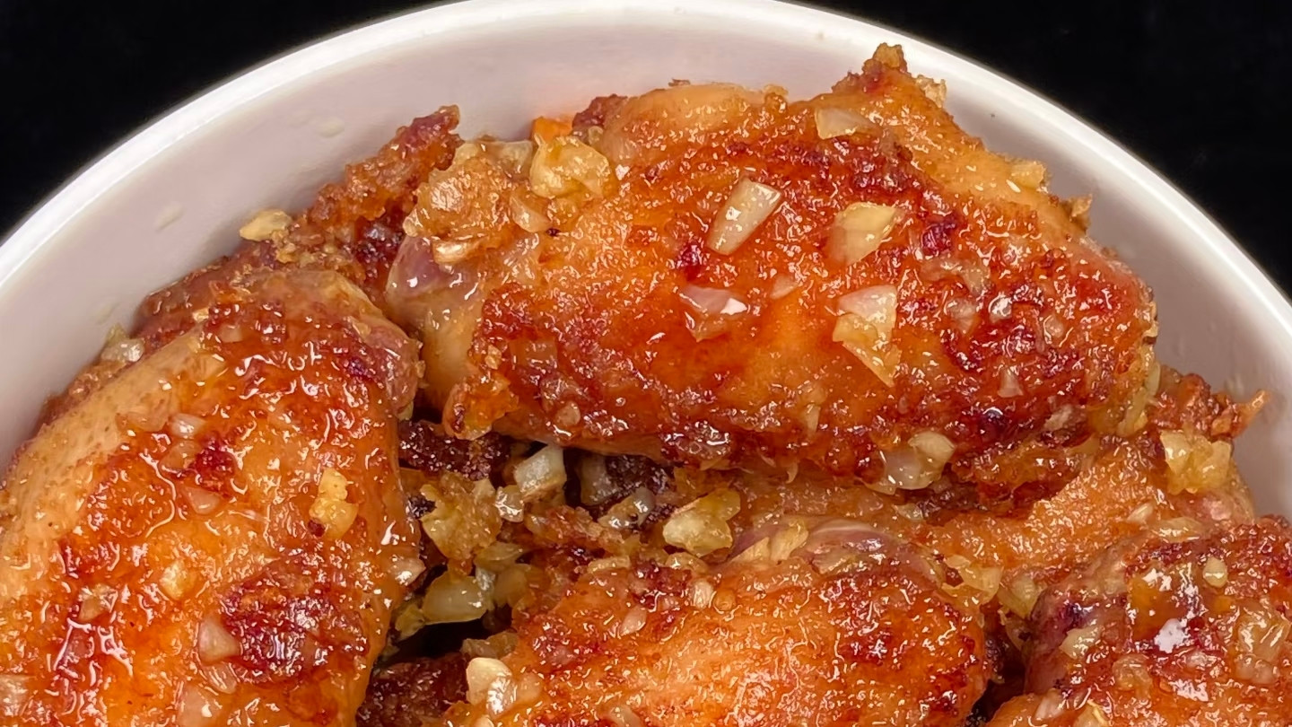 好吃到吮手指！蒜香鸡翅鲜嫩多汁❗️