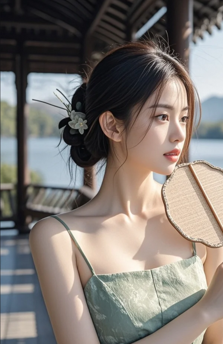 她在看湖，你却觉得她在等你开口