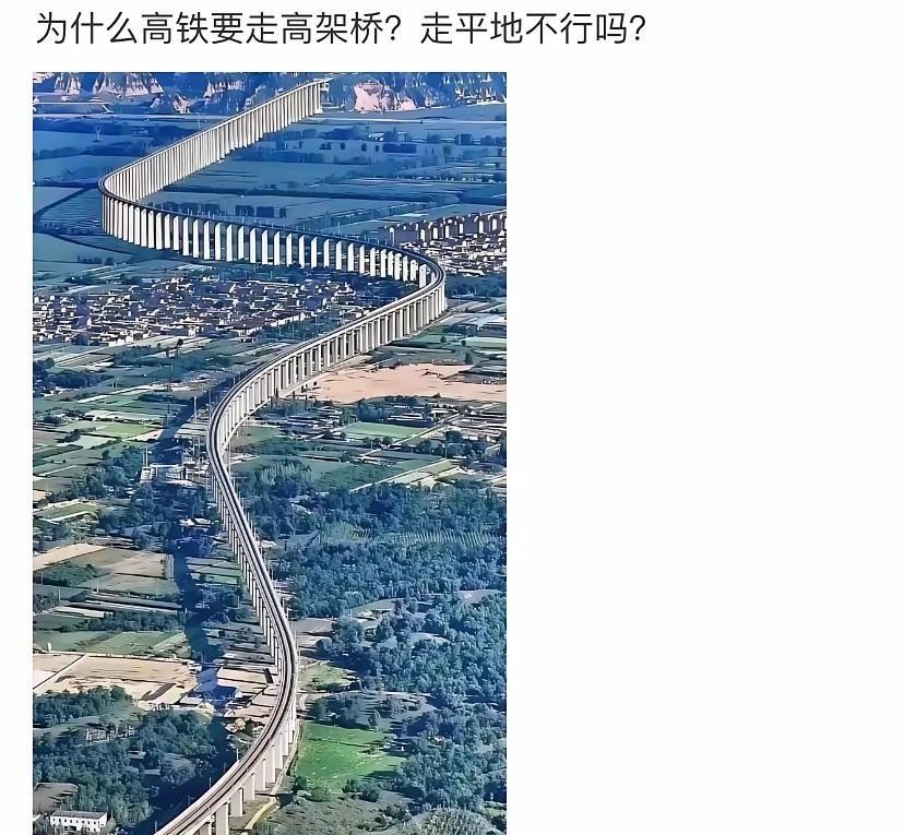我认为高铁走高架桥不走平地是怕影响起飞[大笑][大笑][大笑]