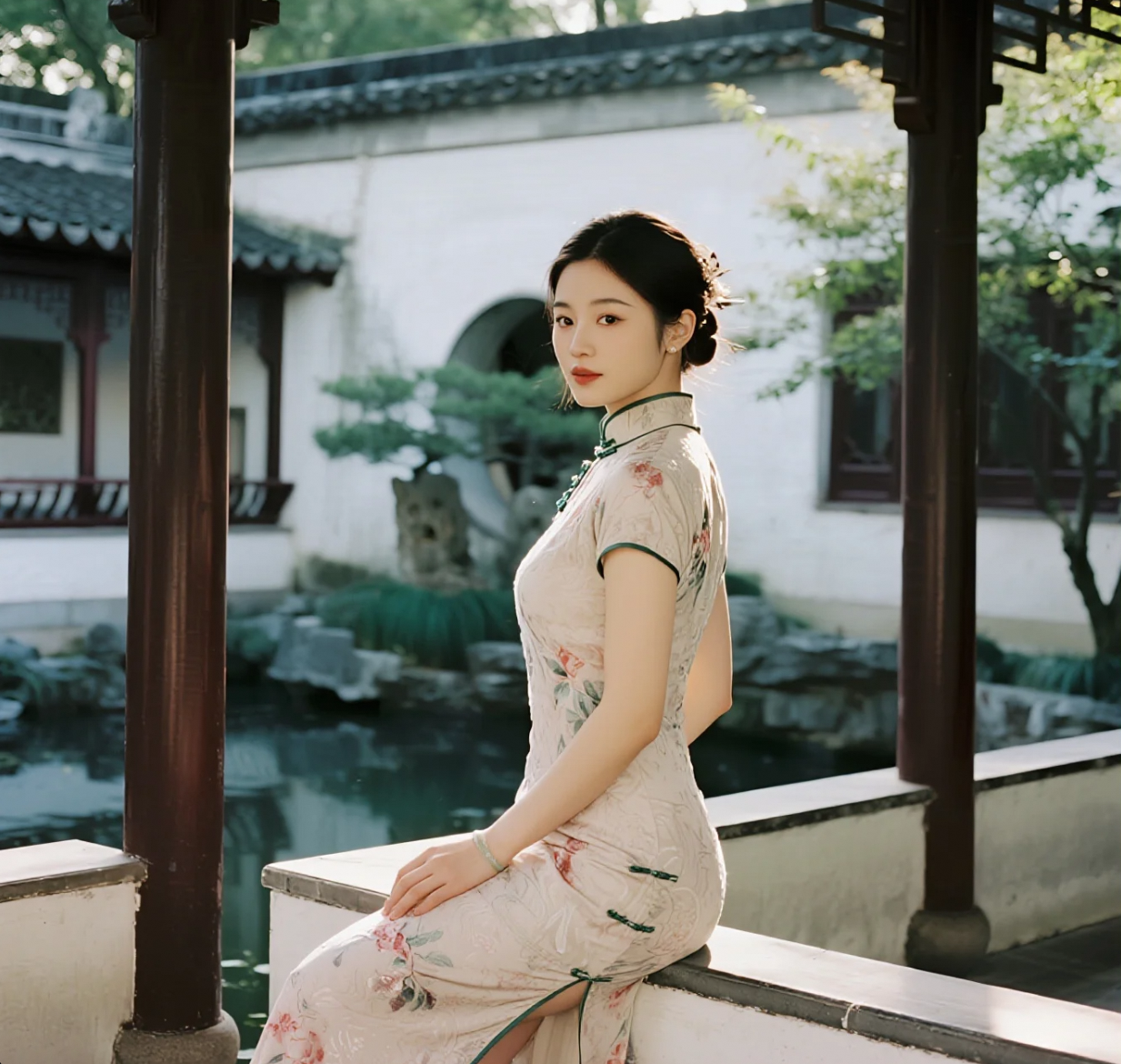 从旗袍到现代装，她依然那么让人移不开眼睛！