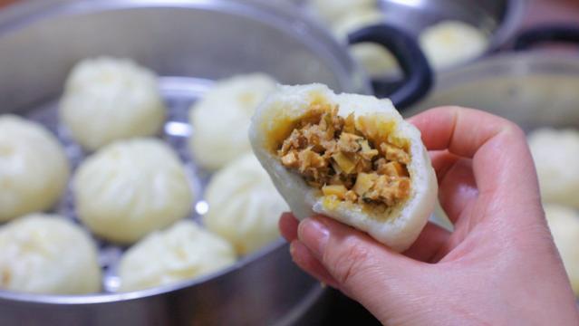 春日限定时令面食！鲜嫩美味的春笋酱肉包子！快手早餐准备起来！