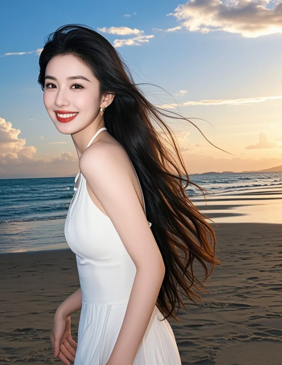 赤足漫步，与海风、长发共处静谧时光