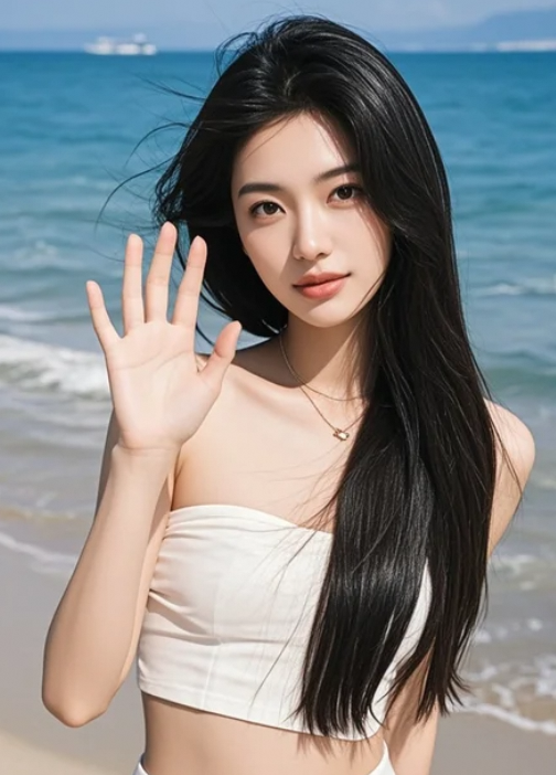 美女一个眼神，温柔得像夜风轻抚树梢，无声却撩人！