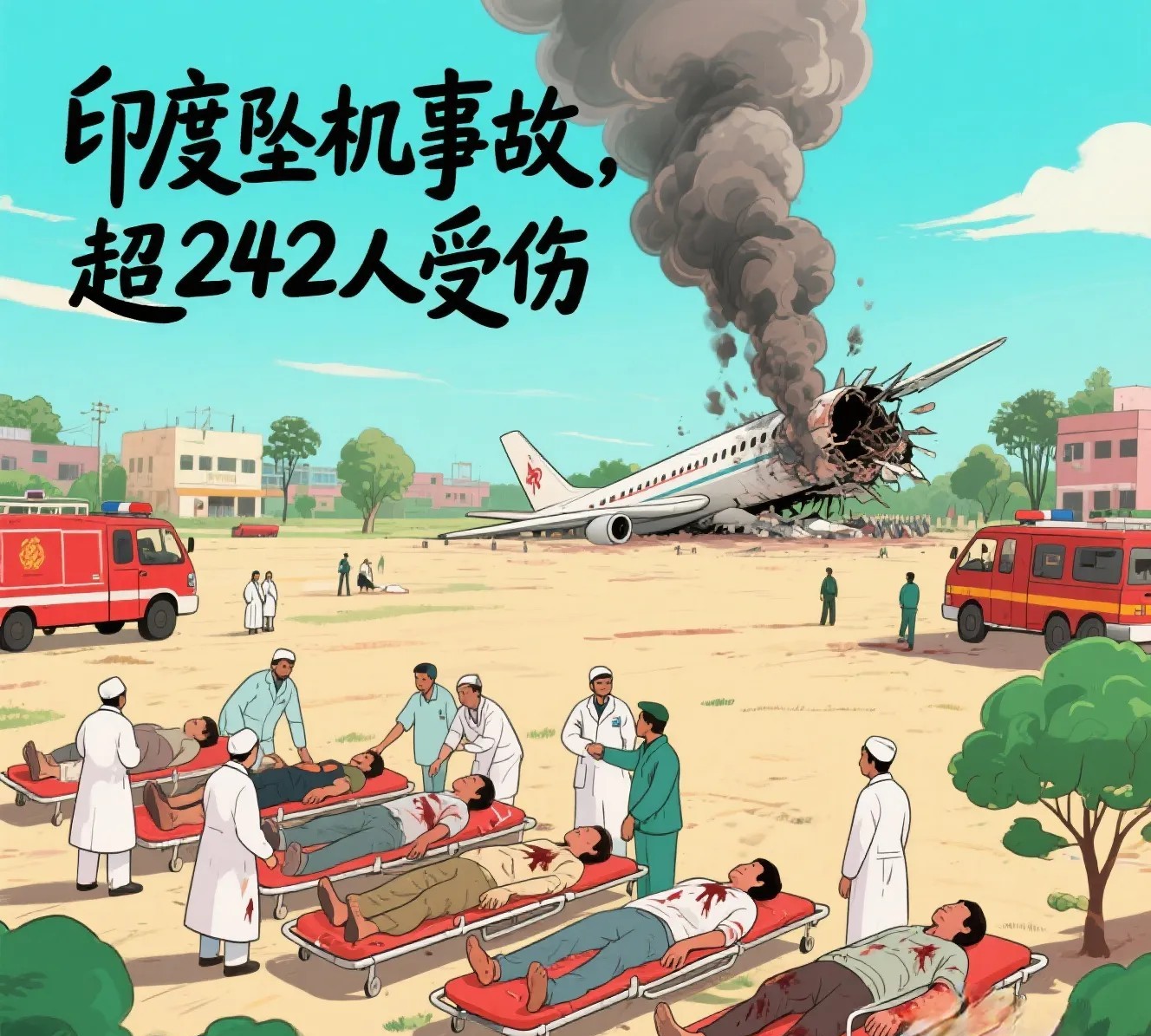 印度坠机242人！古吉拉特邦上空浓烟滚滚，航空安全再拉警报

&gt; 机场
