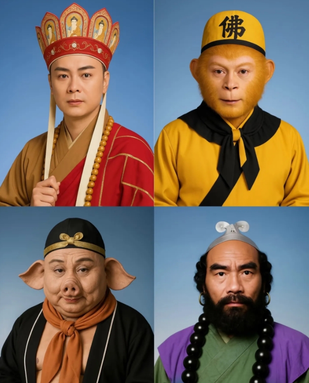 西天取经四人领导小组正装照片