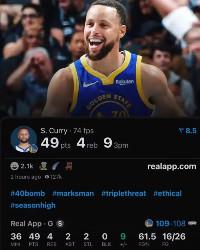 勇士109：108一分险胜马刺，库里神奇49分，但仍暴露出球队三大隐患：

1、