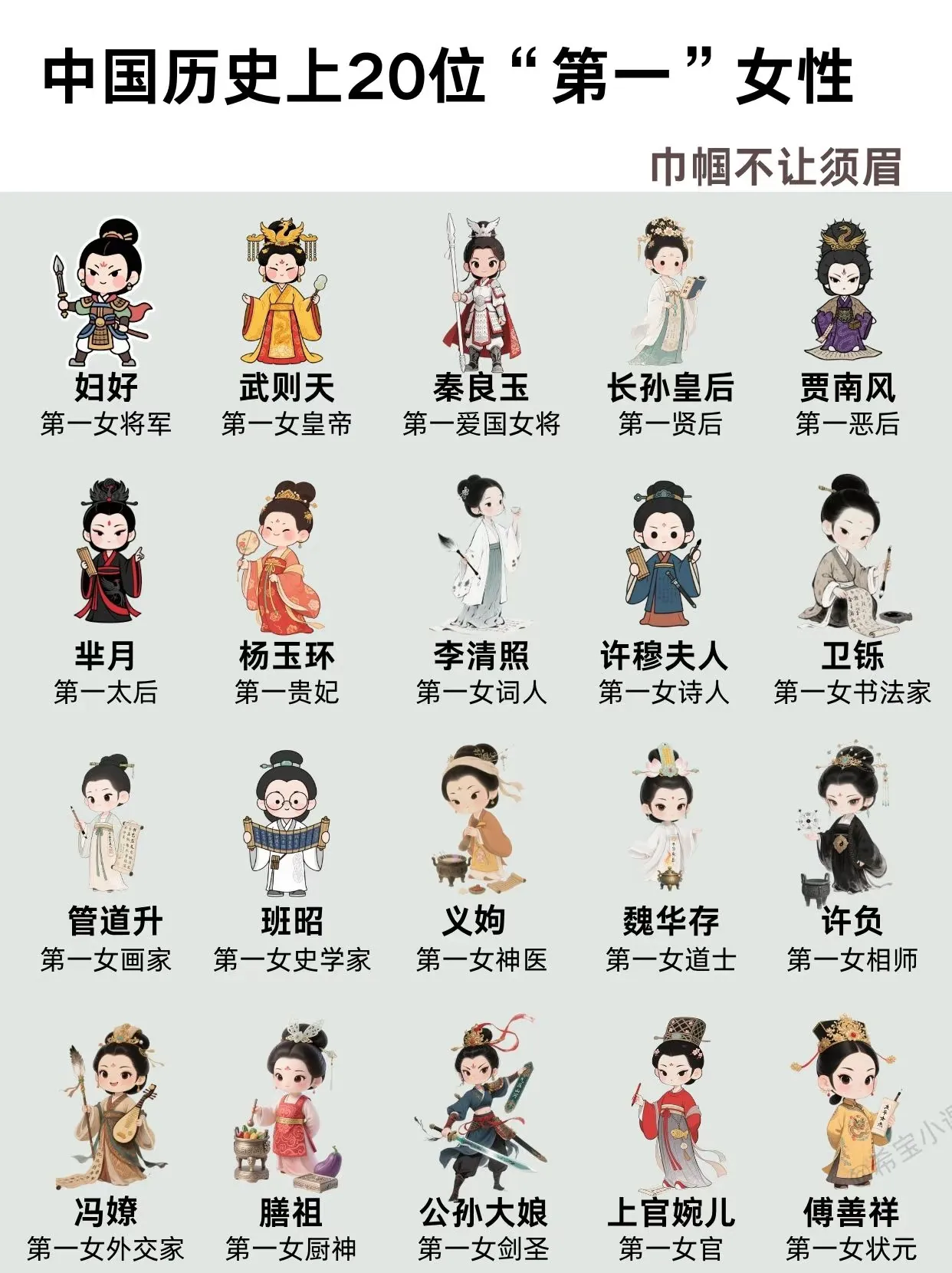 中国历史上20位“第一