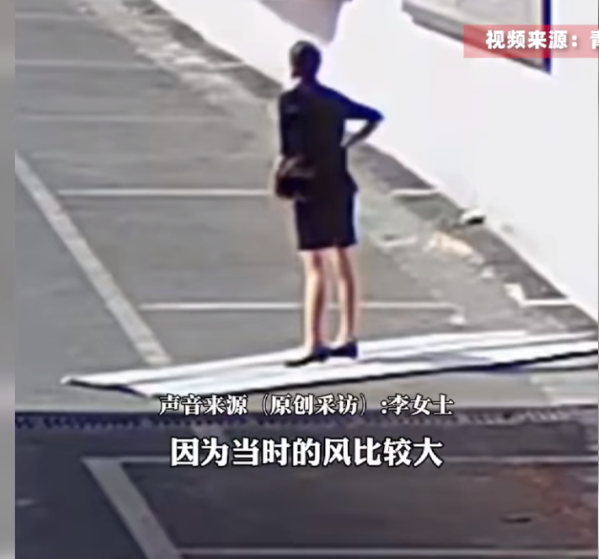 “太高看自己了！”5月9日，河南洛阳，一女子看到路边有一块铁皮，担心它被大风吹飞