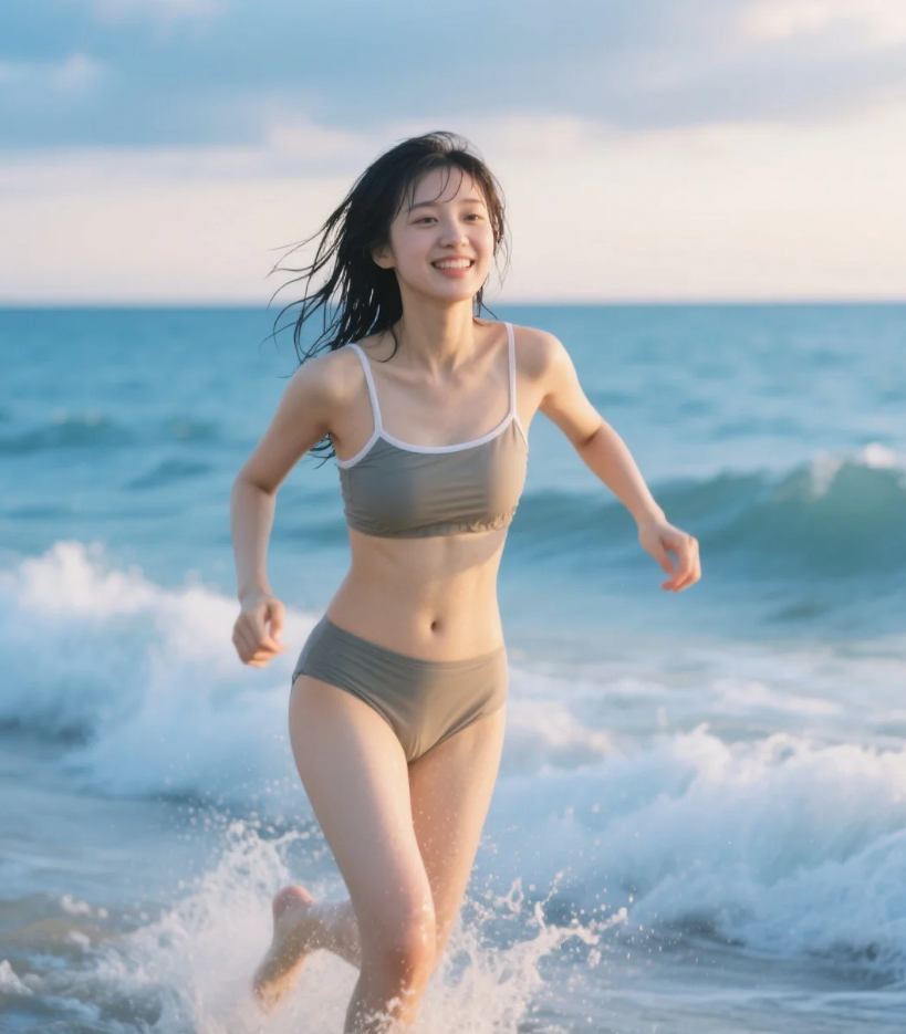 阳光沙滩上的泳衣诱惑，海浪间的性感漫步实录
