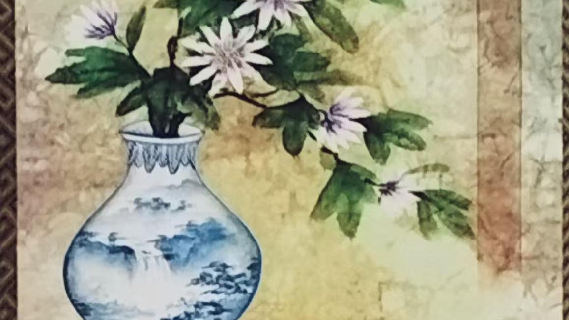 郎世宁《文房清供·雅趣四连轴》：中西合璧的清宫雅韵，艺术交融的时代标本