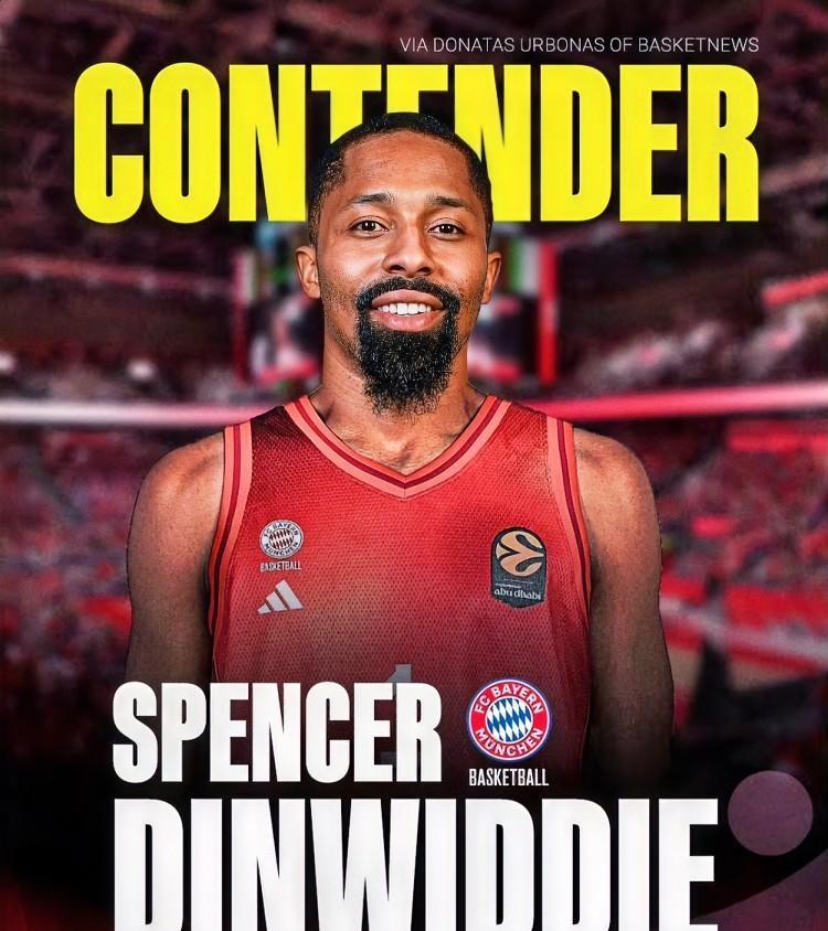 丁威迪正式加盟拜仁慕尼黑！
根据媒体平台Eurohoopsnet爆料：丁威迪将继