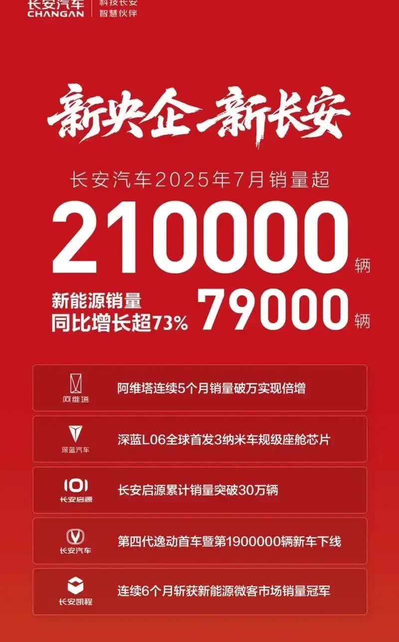谁才是，
新三汽的榜一大哥呀！？
21万的总销量，新能源7.9万，
看来重