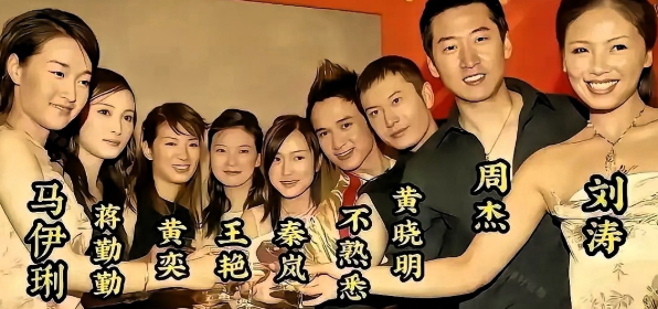 还是黄奕最漂亮，也难怪拍这张照片时候，里面数她最红
那个时候还没有刘涛马伊琍什么