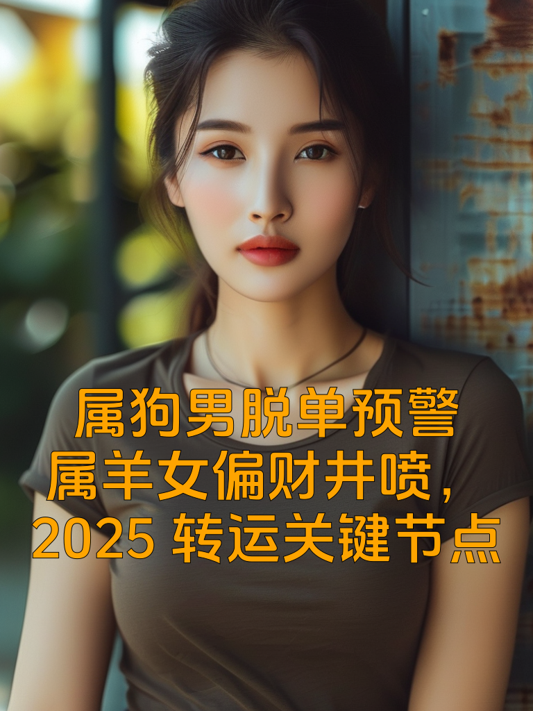 属狗男脱单预警！属羊女偏财井喷，2025转运关键节点
