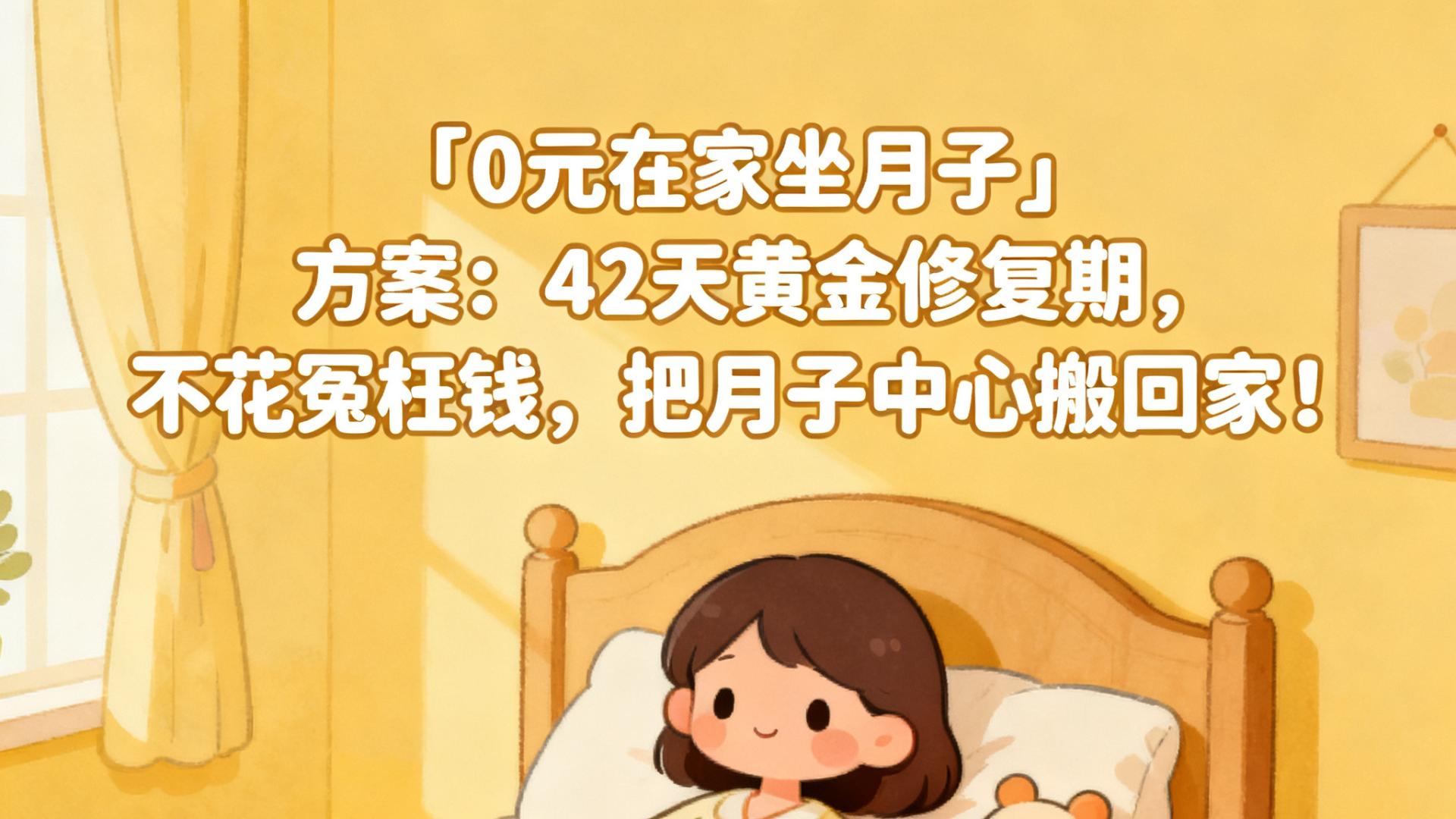 「0元在家坐月子」方案：42天黄金修复期，不花冤枉钱，把月子中心搬回家！