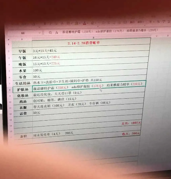 偷拍到继女的生活账单，心酸...