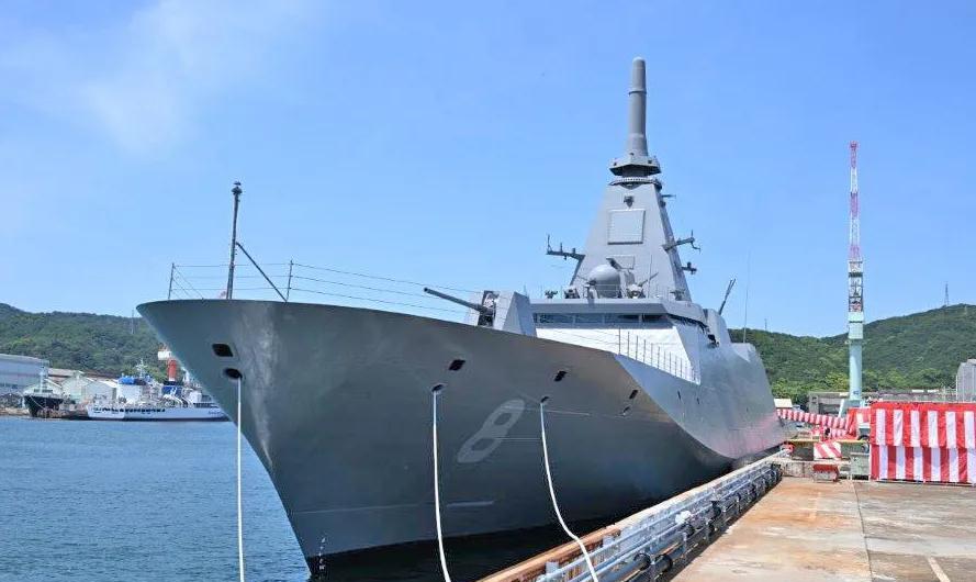 6月19日，日本海上自卫队在三菱重工玉野造船厂举行了“最上”级八号舰——“湧别”
