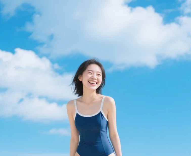 夏天太热？没关系，我的笑容足够清凉！