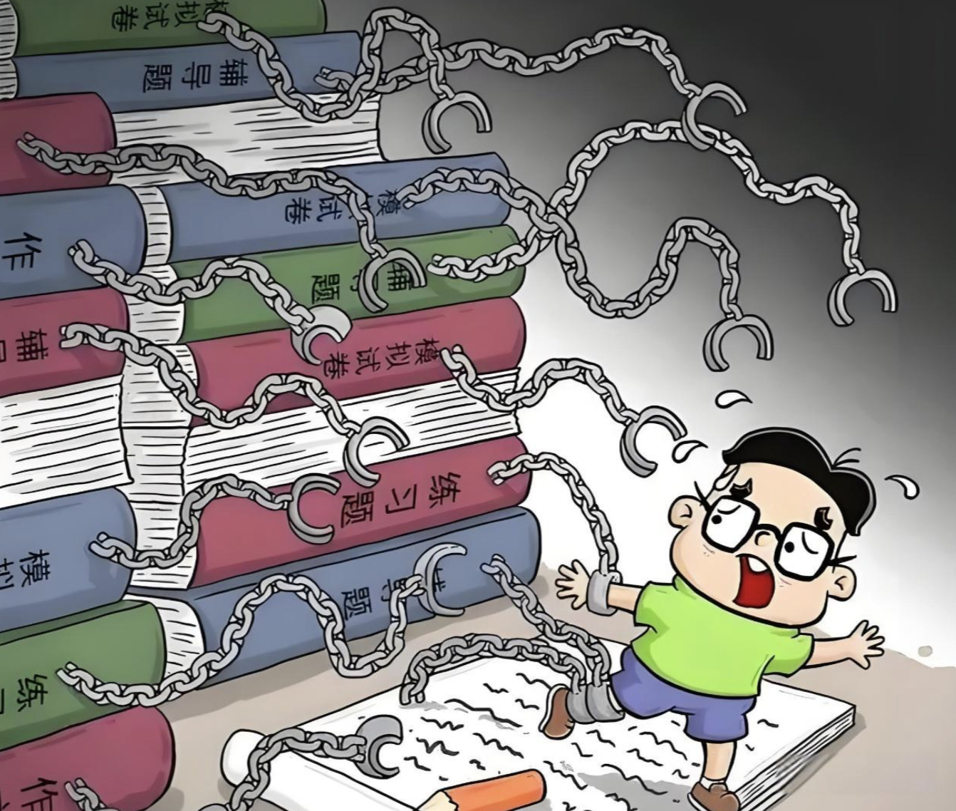 #应试教育摧残学生身心健康# 一个例子：朋友孩子在南京，读初三。每天早上他要6点