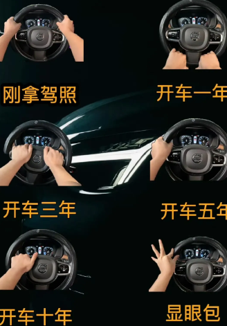刷到一个开车的姿势判断驾龄，有你们习惯的开车姿势吗?