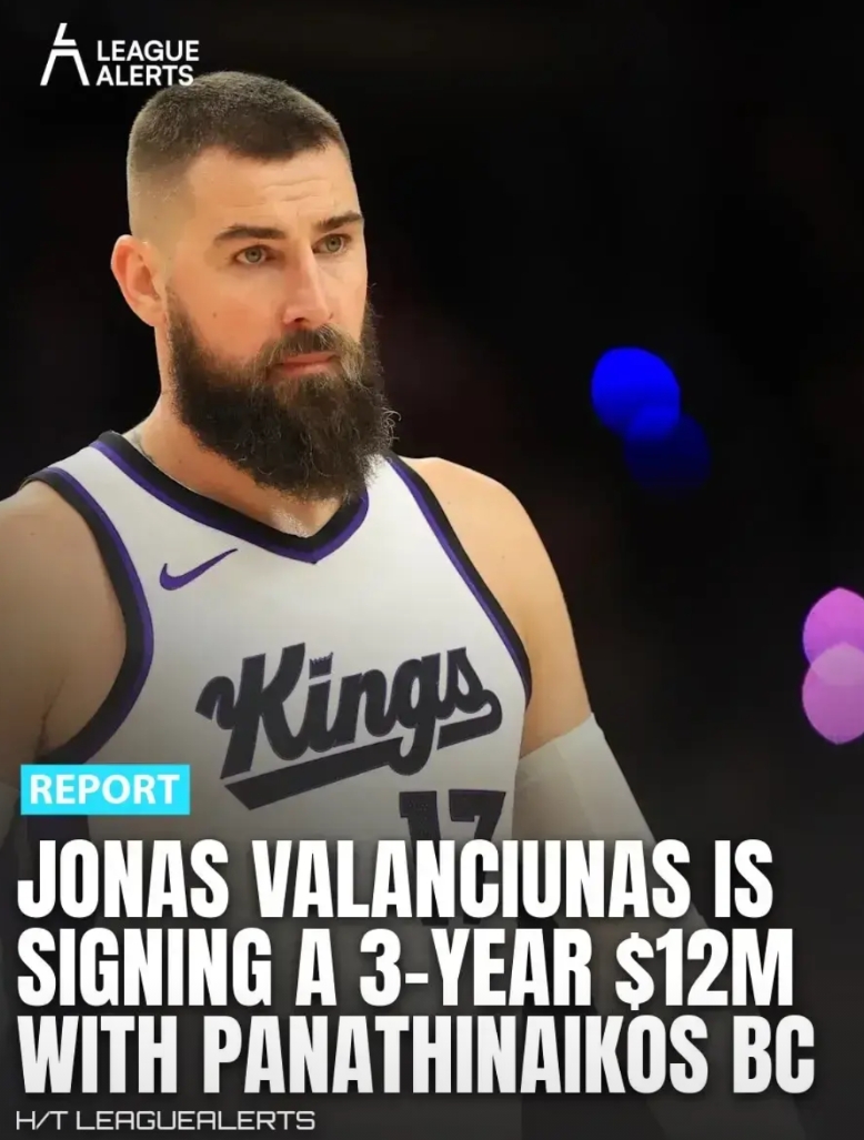 不打NBA了！瓦兰被交易到掘金之后，放弃了NBA剩下的2年2000万美金合同，将