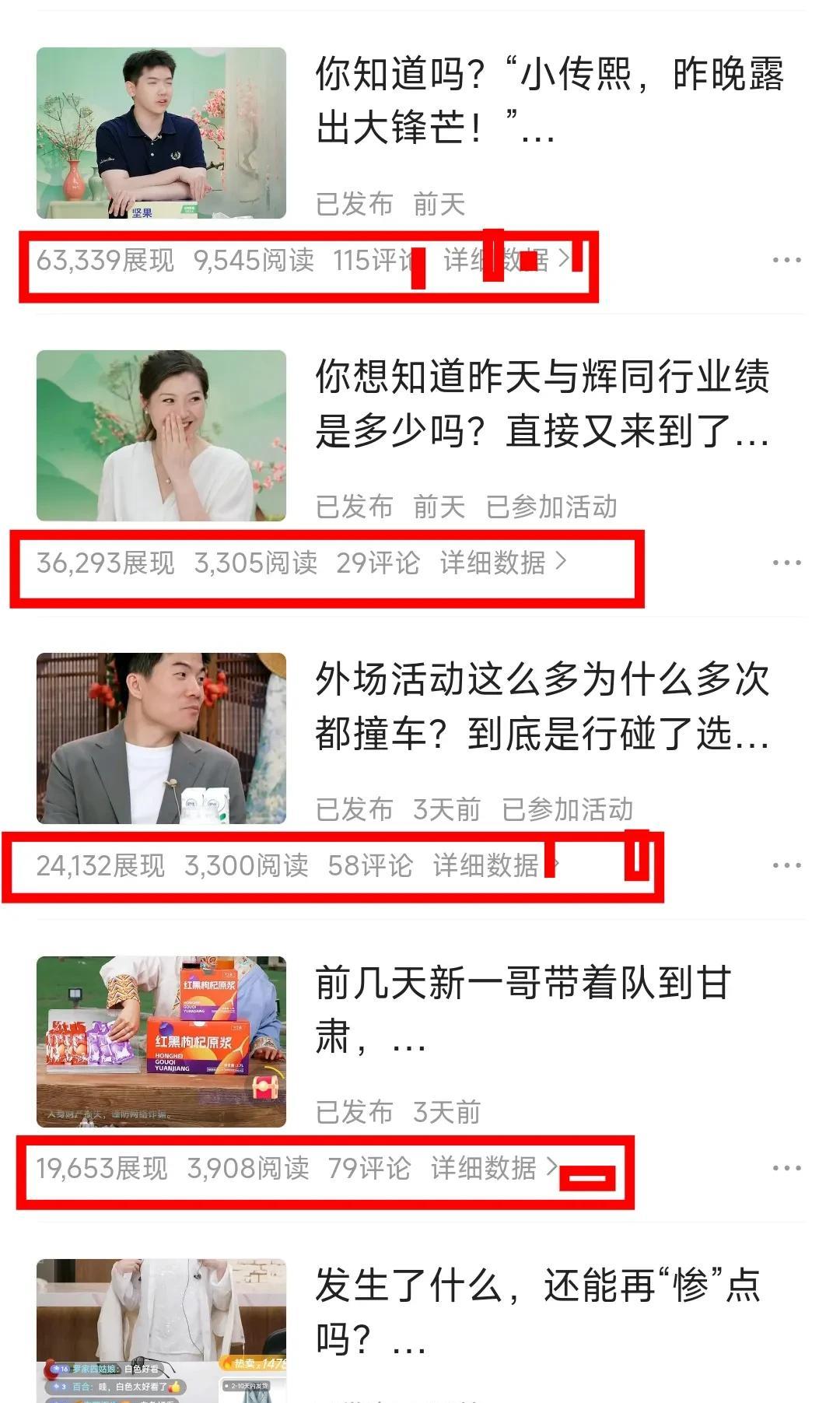 你知道吗近三四天写小文的我好像中奖了？
一连打几条的展现量都过万！
其中过10万